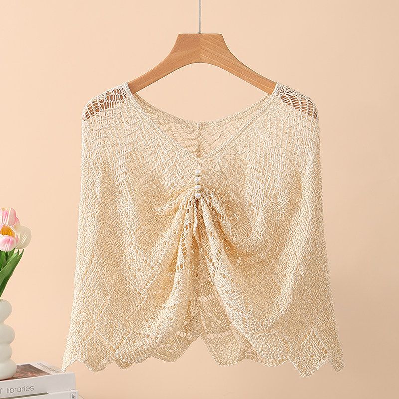 针织镂空披肩女外搭配裙子优雅气质百搭夏季薄款透气空调护肩罩衫