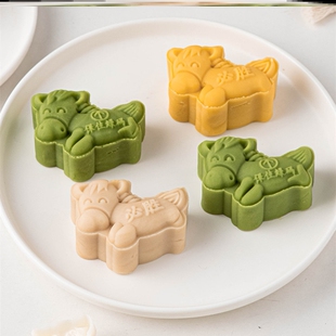 2025年新款绿豆糕月饼手压式家用模具平安绿马小马行程码口罩压模
