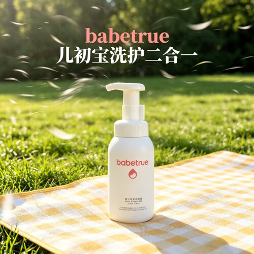 儿初宝婴儿洗护二合一温和泡沫
