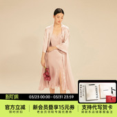 SLKMRKT乃丝春秋真丝蕾丝性感吊带睡裙女居家桑蚕丝睡袍睡衣套装