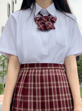 LF原创JK制服基础款白衬衫百搭男女日系校服毕业照大码上衣学院风