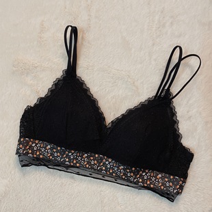 深巷归人法式三角杯薄款蕾丝网纱波点甜美碎花蕾丝无钢圈文胸内衣