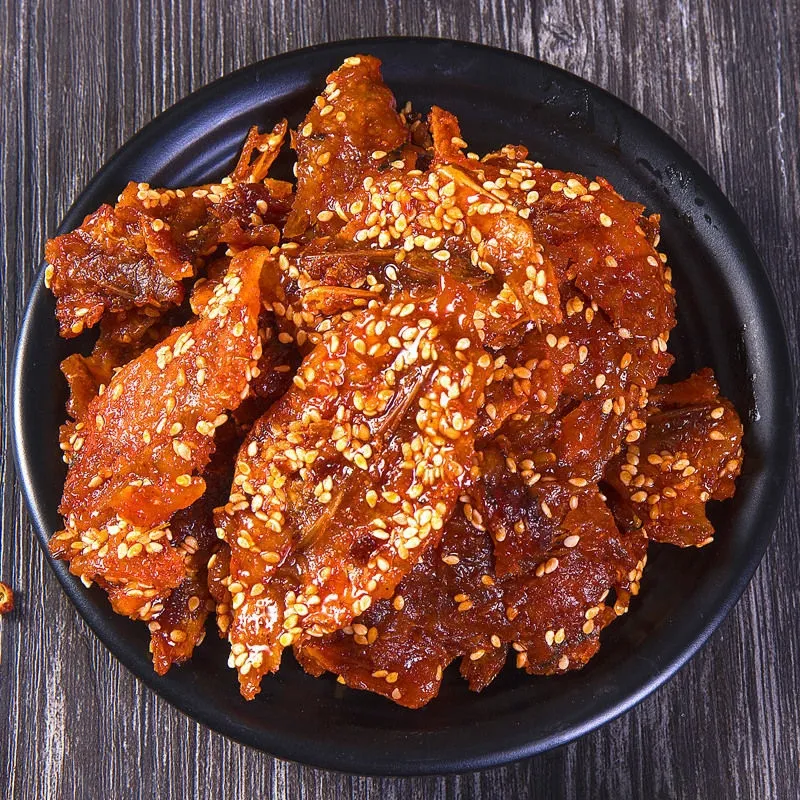 蜜汁香辣红娘鱼麻辣鱼干鱼片原味小鱼仔小吃北海特产零食