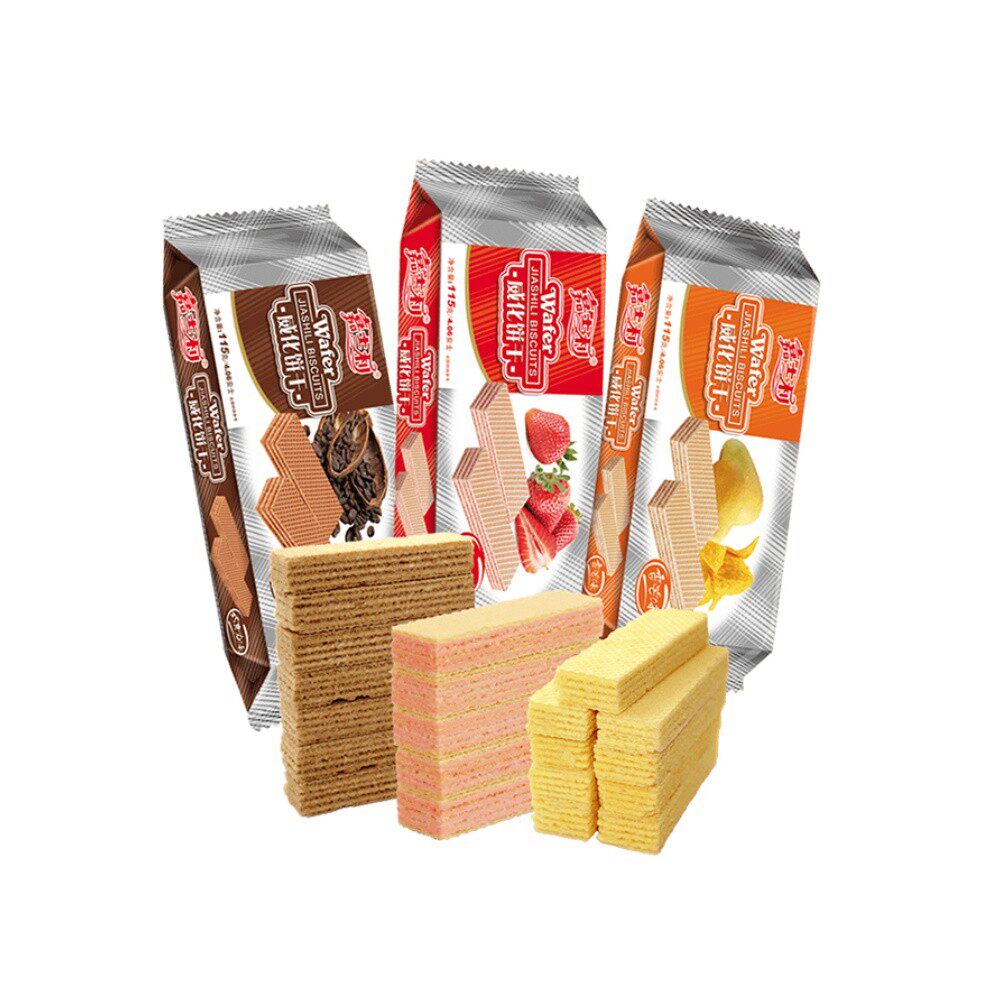 嘉士利威化饼干香橙味巧克力夹心早餐代餐零食夹心美味