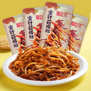 嘟吃乐金针菇爆肚麻酱味开袋即食魔芋制品学生下饭配菜解馋素毛肚