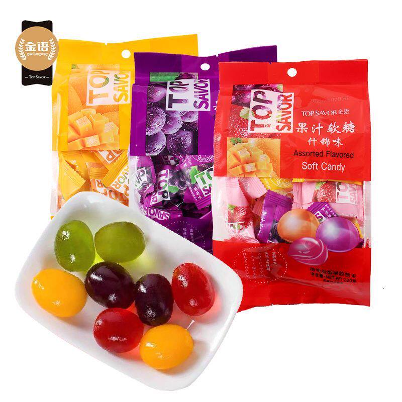 金语果汁软糖320g什锦味芒果味休闲年货糖果零食
