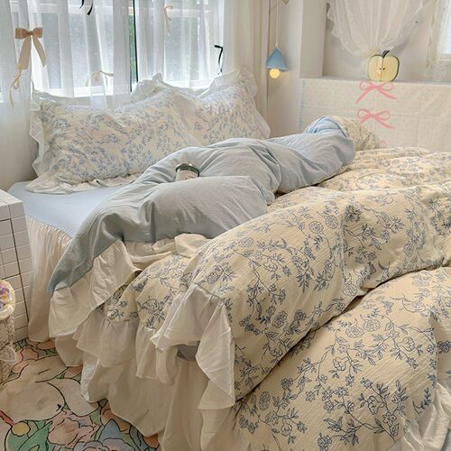 Korean Lace Cotton Four-piece Set Ins Girl Princess Style Co