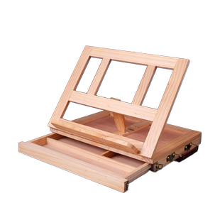 桌面台式画架木制油画架支架式初学者4k画板素描写生画架画板套装儿童折叠多功能小画架八开速写板美术生用品