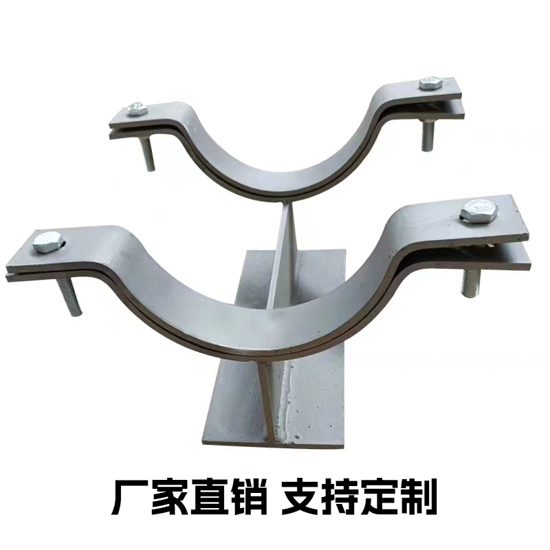 滑动管托支架蛭石隔热p管托聚氨酯保冷管托蒸汽管托t型固定管夹