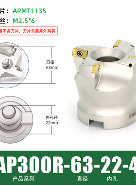 RAP75度数控铣刀盘废角端面铣刀盘 RAP400R 50 63 80 100 125 160