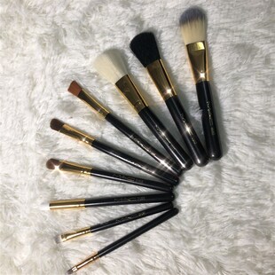 mac化妆刷套装圆筒专业9支羊毛刷全套组合手动彩妆刷送收纳桶包邮