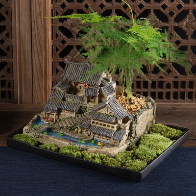 微景观沙盘盆栽底托花盆托盘底座长方形接水盘假山盆景吸水石底盘