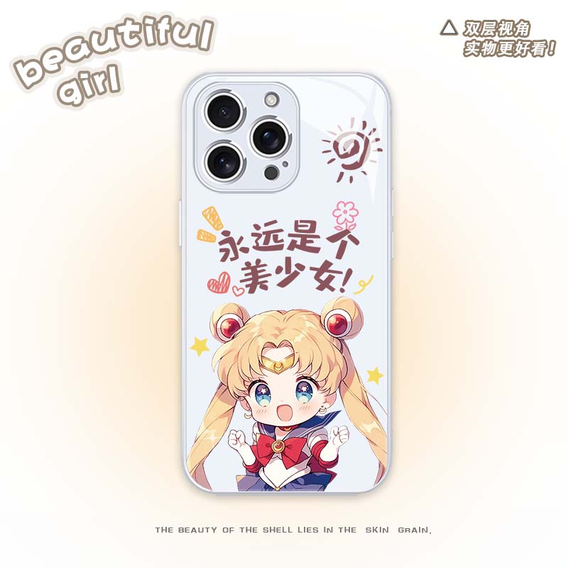 适用苹果手机壳美少女可爱女款