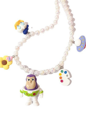 童趣卡通可爱巴斯光年串珠项链女