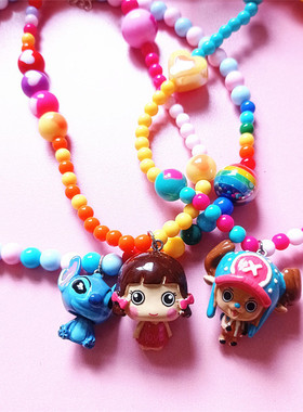 乔巴牛奶妹妹史迪仔彩色串珠项链