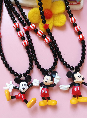 原创暗黑甜酷卡通米奇米老鼠项链