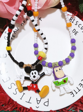 米老鼠米奇巴斯光年手作串珠项链