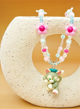 画家猫杰拉多尼手工彩色串珠项链