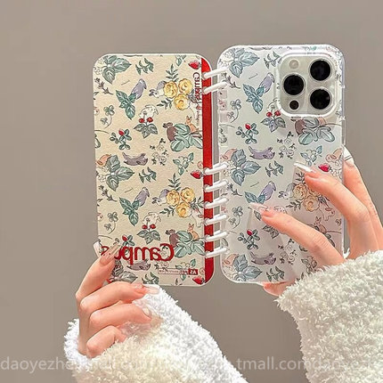 油画碎花兔子翻盖笔记本oppoReno15手机壳FindX8S+新款Reno14/13创意12书本壳FindX9pro防摔小众FindX7支架女