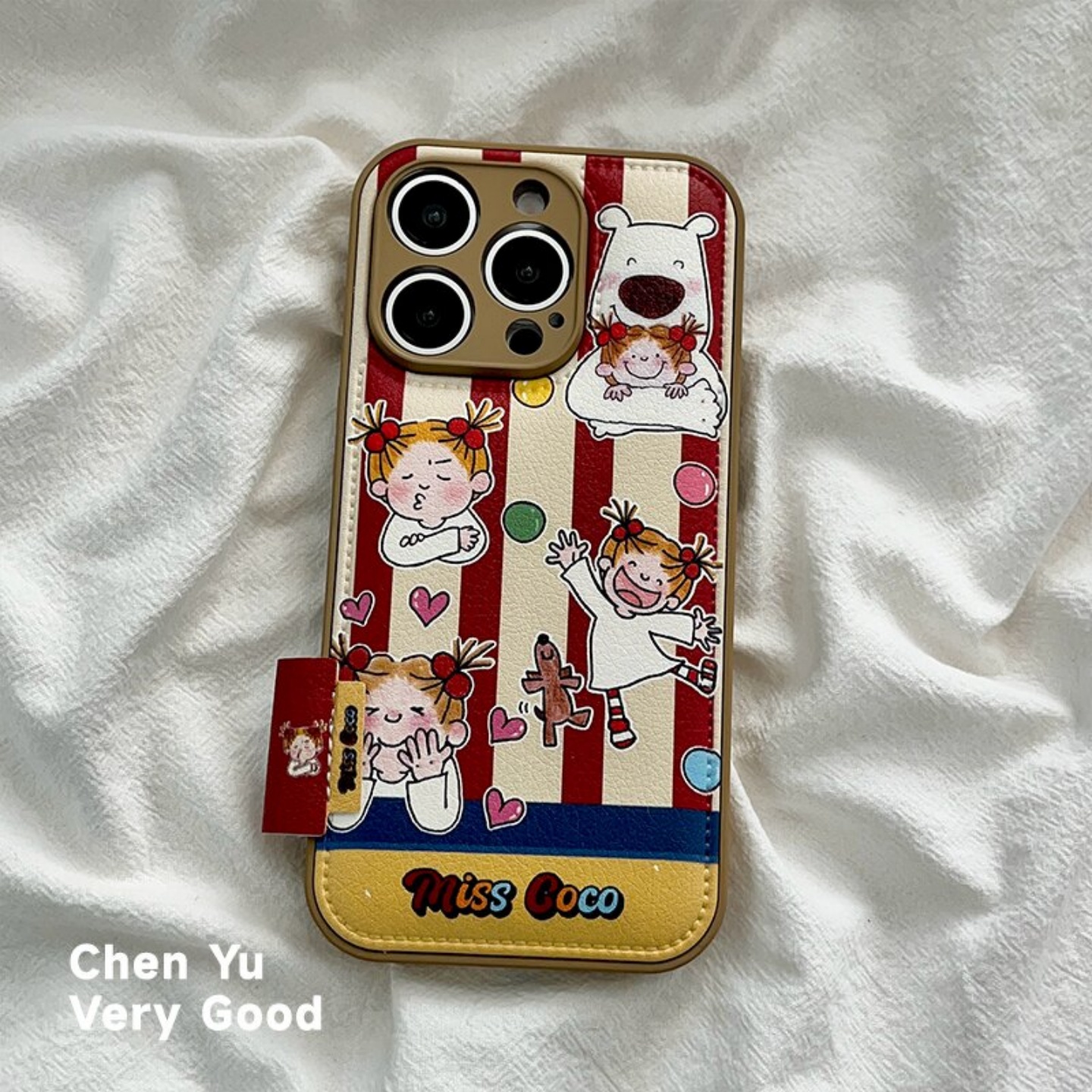 皮纹COCO酱女孩vivoX300手机壳S30/S20新款X200S小众S17可爱X100/X90S创意S18高级感皮质S19防摔S16pro保护套