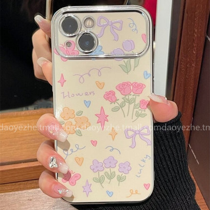 早春蝴蝶结花朵oppoReno12手机壳Reno11新款FindX3防摔小众Reno10/X6高级感9/7女款5K创意硅胶Reno8pro+全包