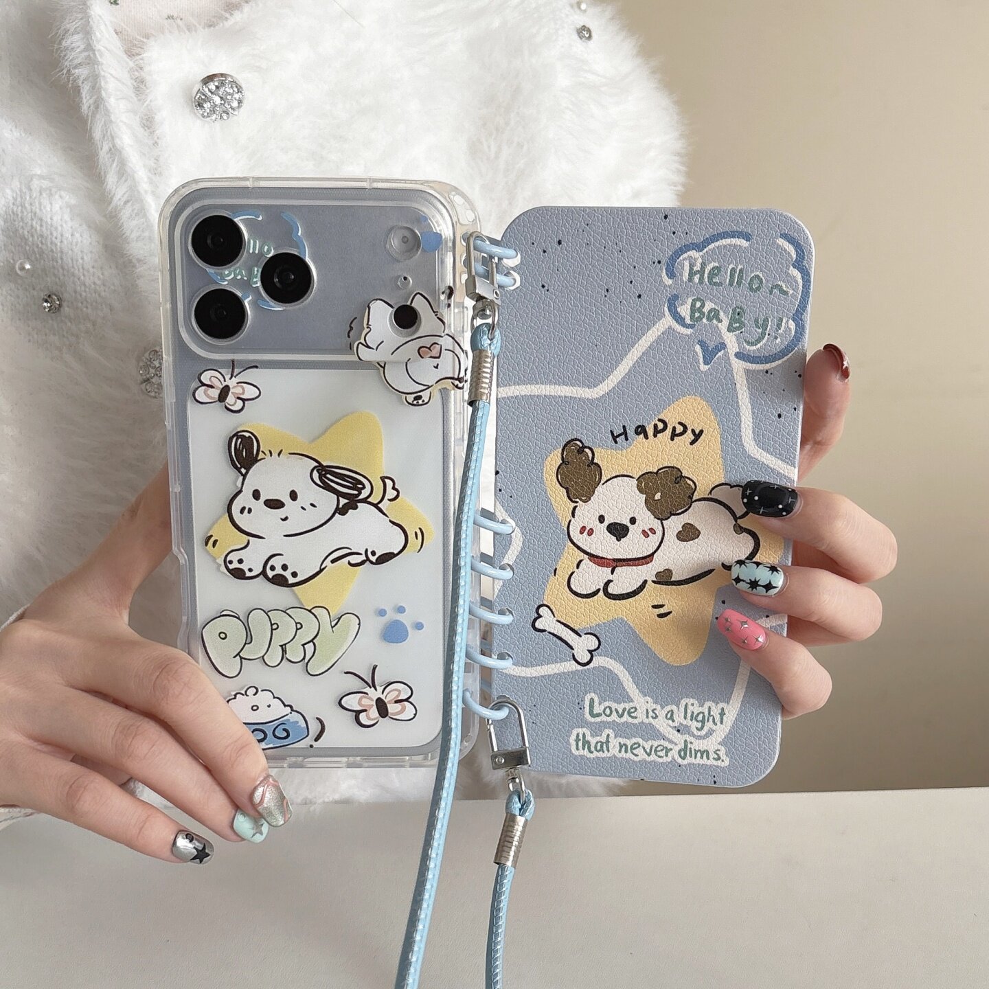 星星小狗翻盖笔记本vivoX300手机壳S50新款X200S趣味X100书本壳S30/S19支架X90小众S18女款硅胶S20防摔S17pro