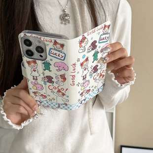 13创意折叠支架Reno12 COCO酱女孩翻盖皮套oppoReno15手机壳FindX9 Reno14 新款 11防摔小众插卡10pro全包 X8S