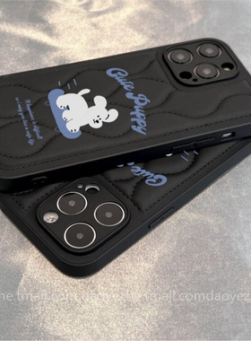 秋冬黑色羽绒服滑板小狗vivoX200手机壳X100/S20新款S19硅胶X90S创意S18男X80高级感S15皮质S17防摔S16pro女