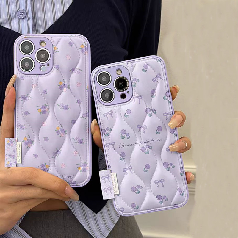 韩风小众羽绒服小碎花oppoReno15手机壳FindX9/X8S+新款Reno14/12高级感皮质Reno9/8防摔硅胶秋冬10pro保护套