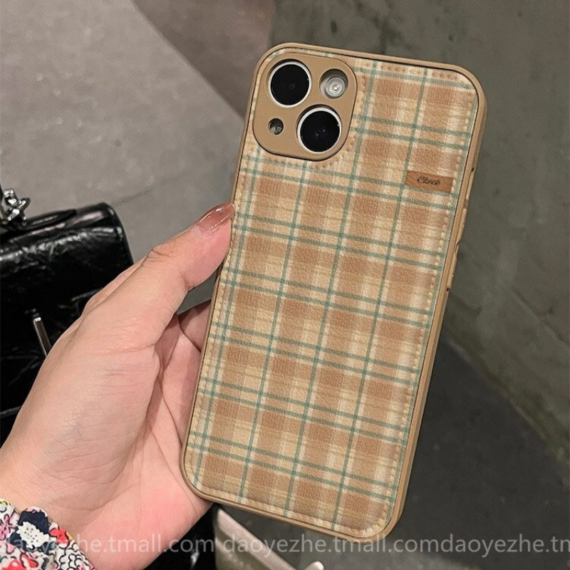 秋冬皮纹复古棕色格纹适用小米17promax手机壳k80/note14皮质15/K70e新款气垫K60全包红米K50女15防摔K40硅胶,3C数码配件,手机保护套/壳,淘宝优惠券,粉丝福利购,淘宝优惠卷