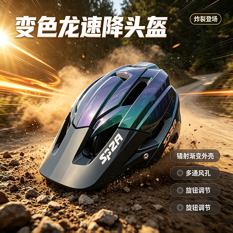 SPZA自行车头盔正品山地车半盔