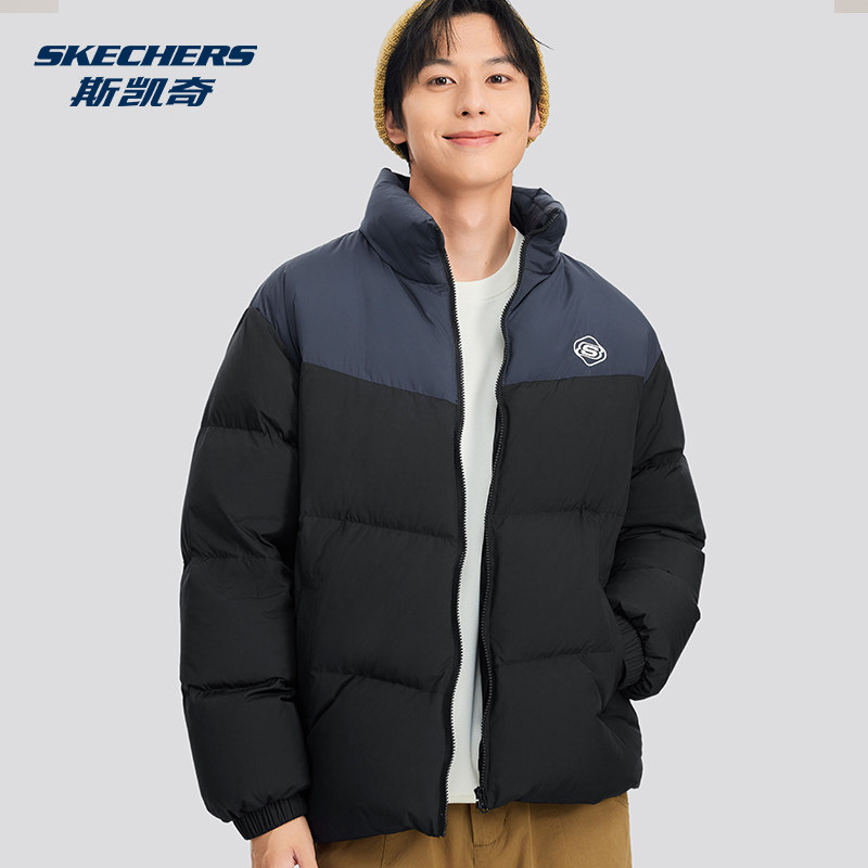 斯凯奇面包服羽绒服冬季复古撞色男女情侣款潮流保暖舒适运动外套,运动服/休闲服装,运动羽绒服,淘宝优惠券,粉丝福利购,淘宝优惠卷