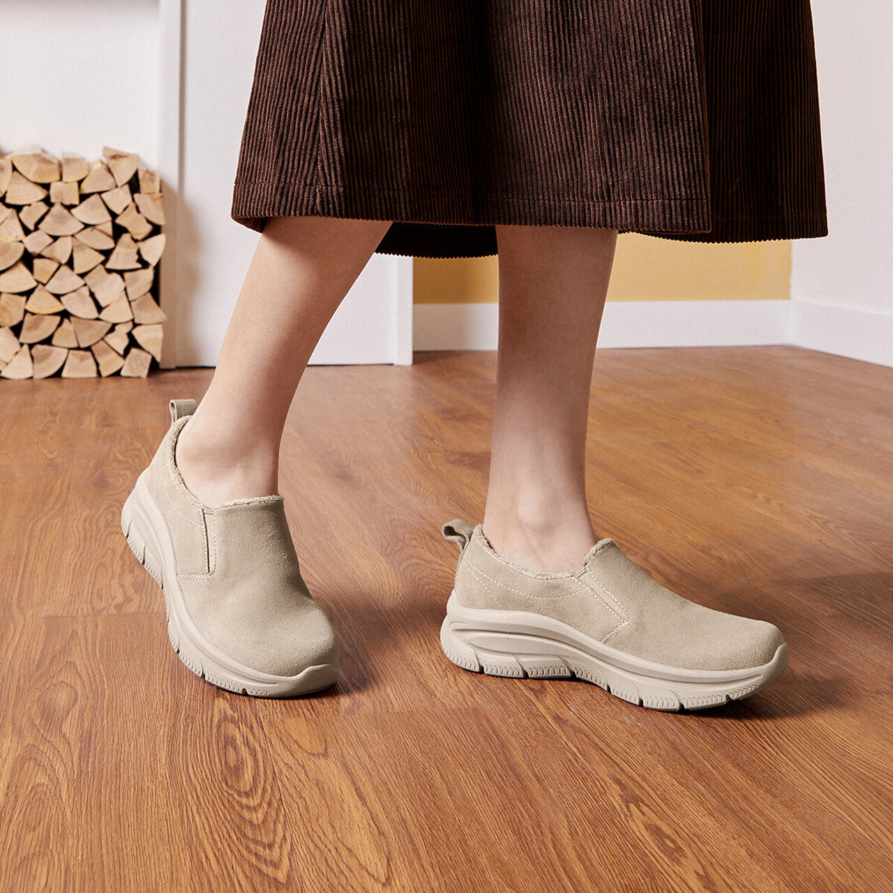 健步鞋Skechers/斯凯奇加绒保暖