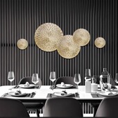 饰品壁挂玄关餐厅墙面装 香槟现代客厅墙上装 饰挂件卧室背景墙装 饰