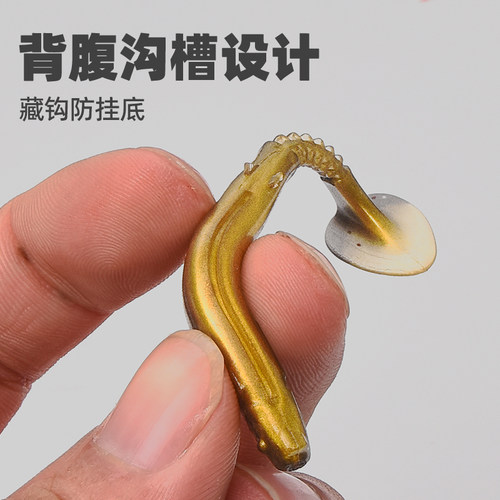 现货路亚泥鳅假饵仿生多节软饵仿真螺纹软饵t尾软虫X鲈鱼鳜鱼翘嘴