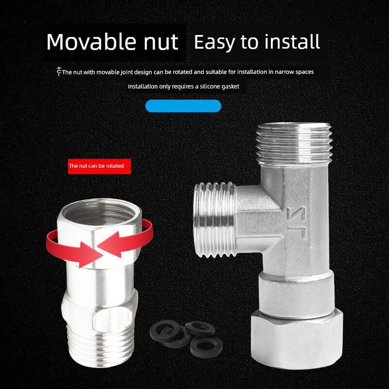 速发4分不锈钢内外丝活动弯头 活接弯头三通直接 水管接头 不锈钢