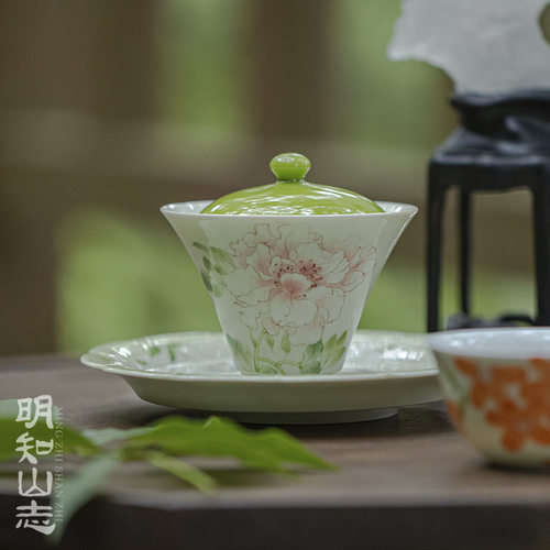 福玉龙明知山志中式盖碗