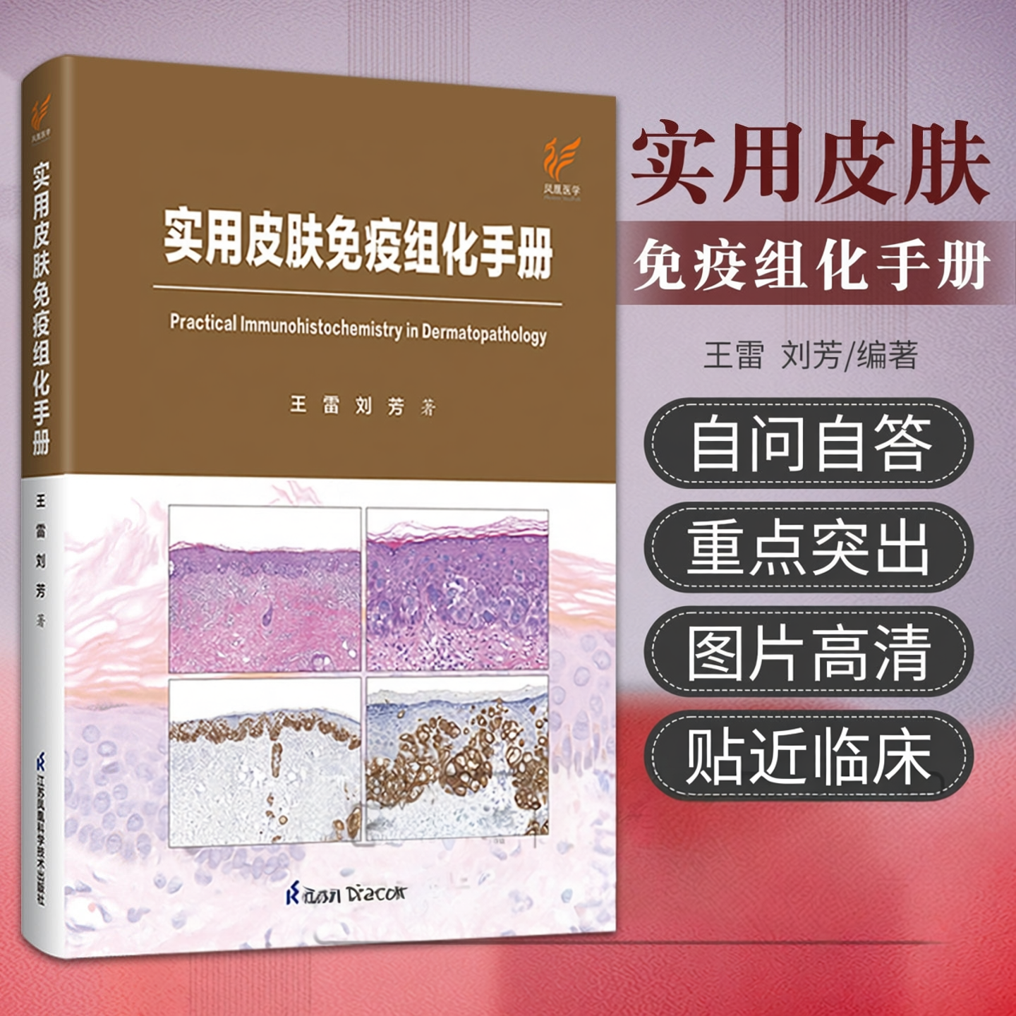新华正版实用皮肤免疫组化手册 王雷 刘芳 著 9787571361693 江苏凤凰科学技术出版社 免疫组化技术原理 皮肤疾病的分类和诊断要点