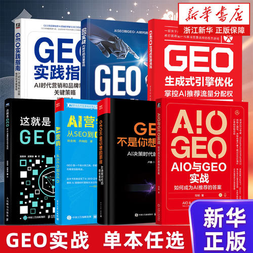 【任选】这就是GEO GEO生成式引擎优化:掌控AI推荐流量分配权 GEO实践指南 AIO和GEO实战 GEO不是你想的那样 AI营销:从SEO到GEO
