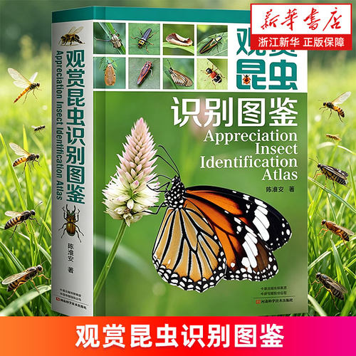 【新华书店旗舰店】观赏昆虫识别图鉴 陈淮安 观赏昆虫科普读物 昆虫特征 正版书籍