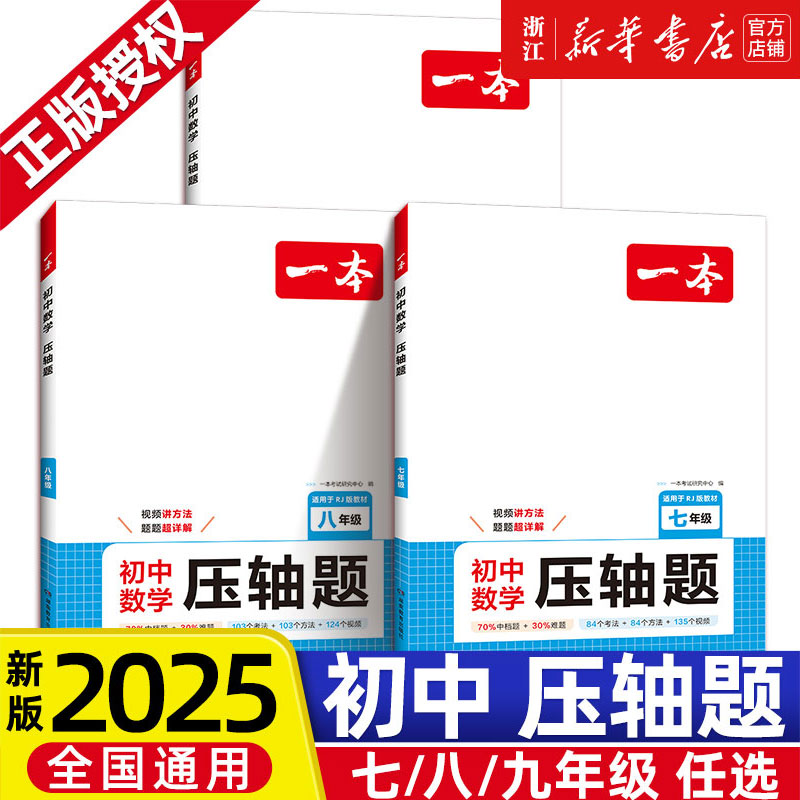 2025新版一本初中数学七年级八九年级中考数学压轴题初中数学有理数方程初一数学必刷题上下册通用数学专题思维训练解题例题练习