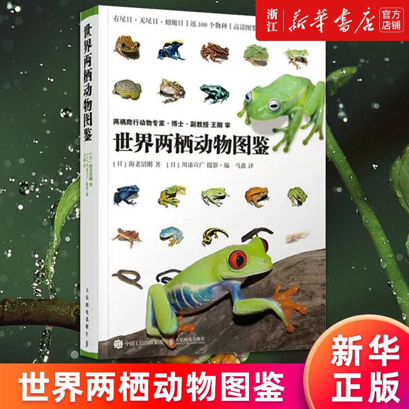 【新华书店旗舰店官网】世界两栖动物图鉴(精) (日)海老沼刚 正版书籍