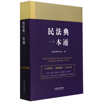 民法典一本通 第九版 民法典总则物权合同人格权婚姻家庭继承侵权责任理解与适用典型案例法律工具书 中国法制出版社9787521631555