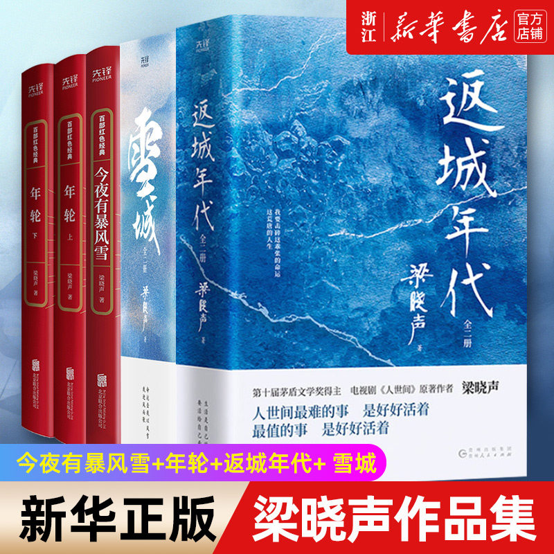 今夜有暴风雪+年轮+返城年代+ 雪城  梁晓声作品集人世间作者 茅盾文学奖 知青小说作品集套装集合