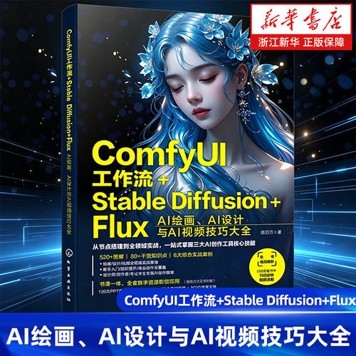 ComfyUI工作流+Stable Diffusion+Flux:AI绘画、AI设计与AI视频技巧大全 AI创作工具教程 节点搭建到全领域实战 设计师入门书