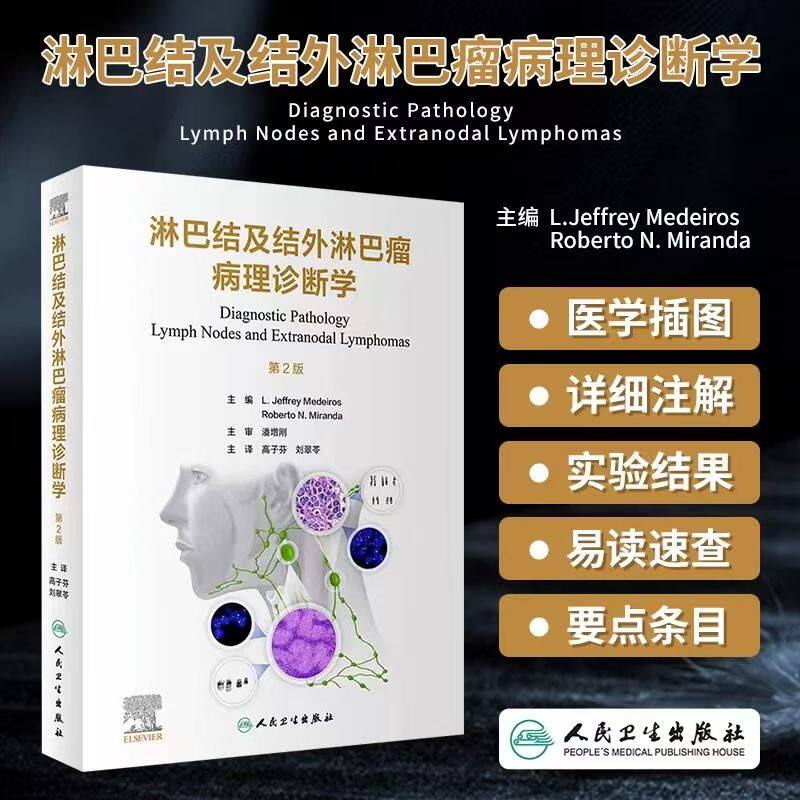 淋巴结及结外淋巴瘤病理诊断学 第2版 高子芬 刘翠苓 译 临床病理特征诊断要点 血液病理医生案头手册9787117343596人民卫生出版社