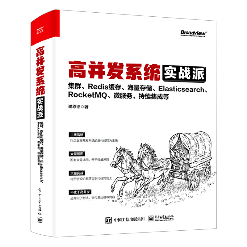 【官方正版】高并发系统实战派(集群 Redis 缓存 海量存储 Elasticsearch RocketMQ 微服务持续集成) API 运维 监控 电子社