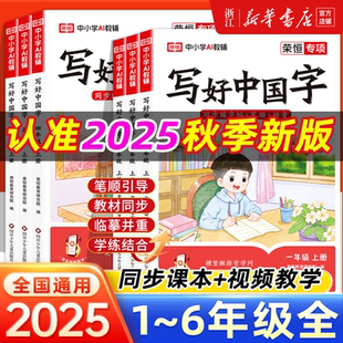 抖音同款 学生同步字帖荣恒 写好中国字小学生正楷临摹儿童硬笔楷书一二年级三四上下册同步练字帖课课练控笔训练五六年级人教版