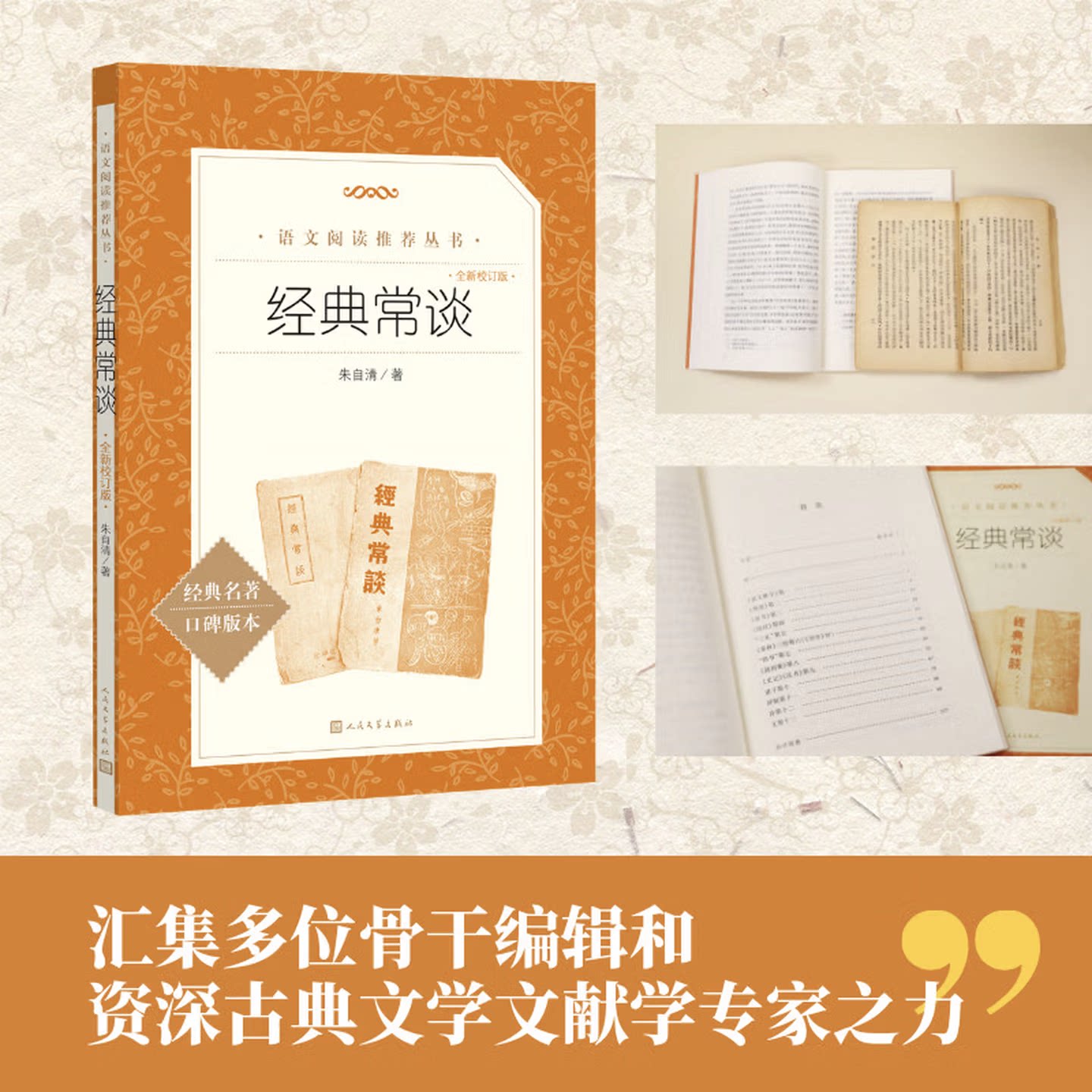 经典常谈全新校订版 朱自清著  经典名著口碑版本语文阅读图书八年级下册名著导读 人民文学出版社课外书 中学生课外阅读书籍散文