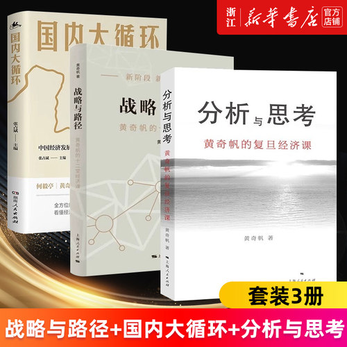 【套装3册】战略与路径:黄奇帆的十二堂经济课+国内大循环(中国经济发展新格局)+分析与思考(黄奇帆的复旦经济课) 正版书籍